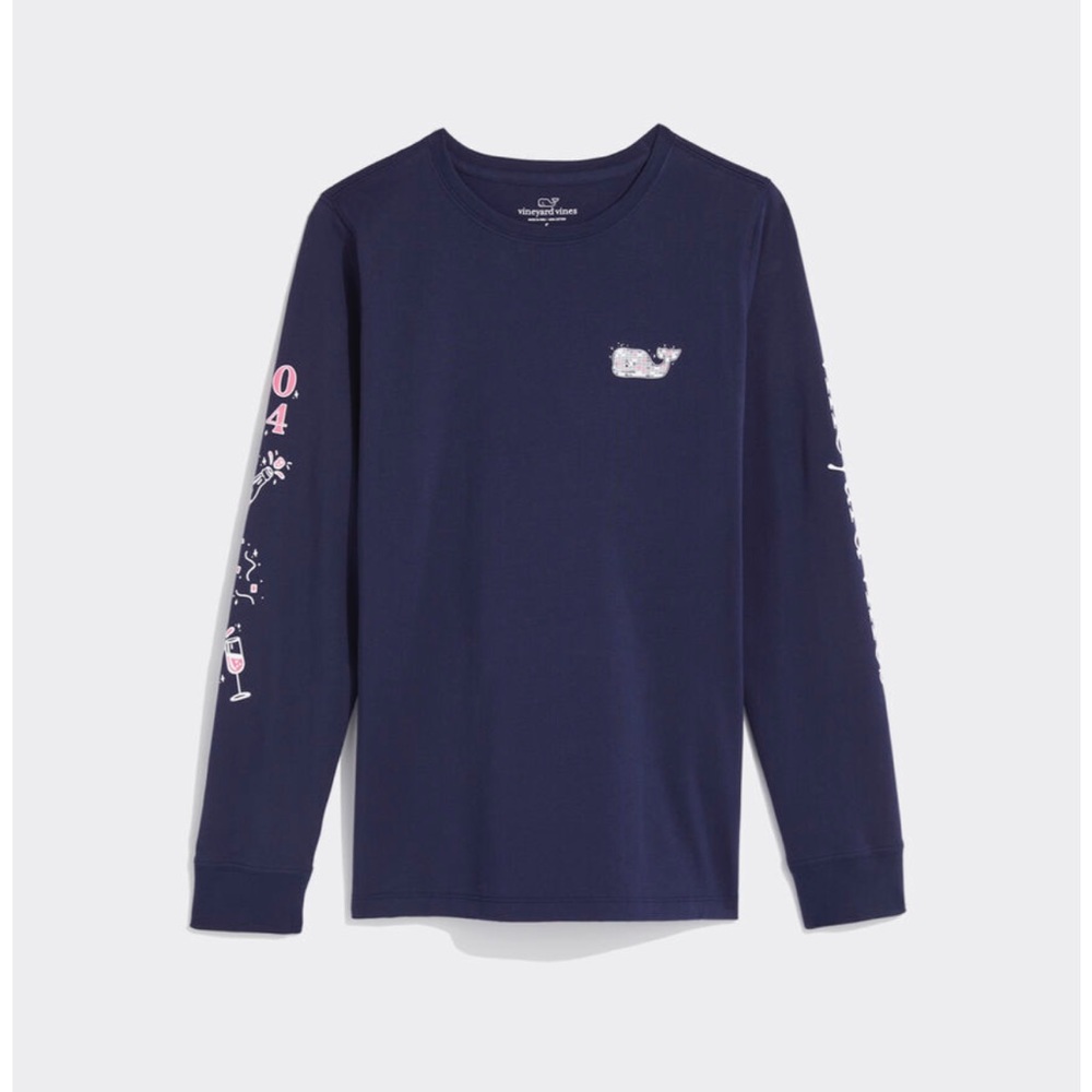 Vineyard Vines Navy Long Sleeve Tee